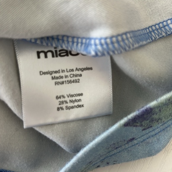 Miaou Tie Dye Abstract Baby Tee Purple and Blue Top - Picture 9 of 9